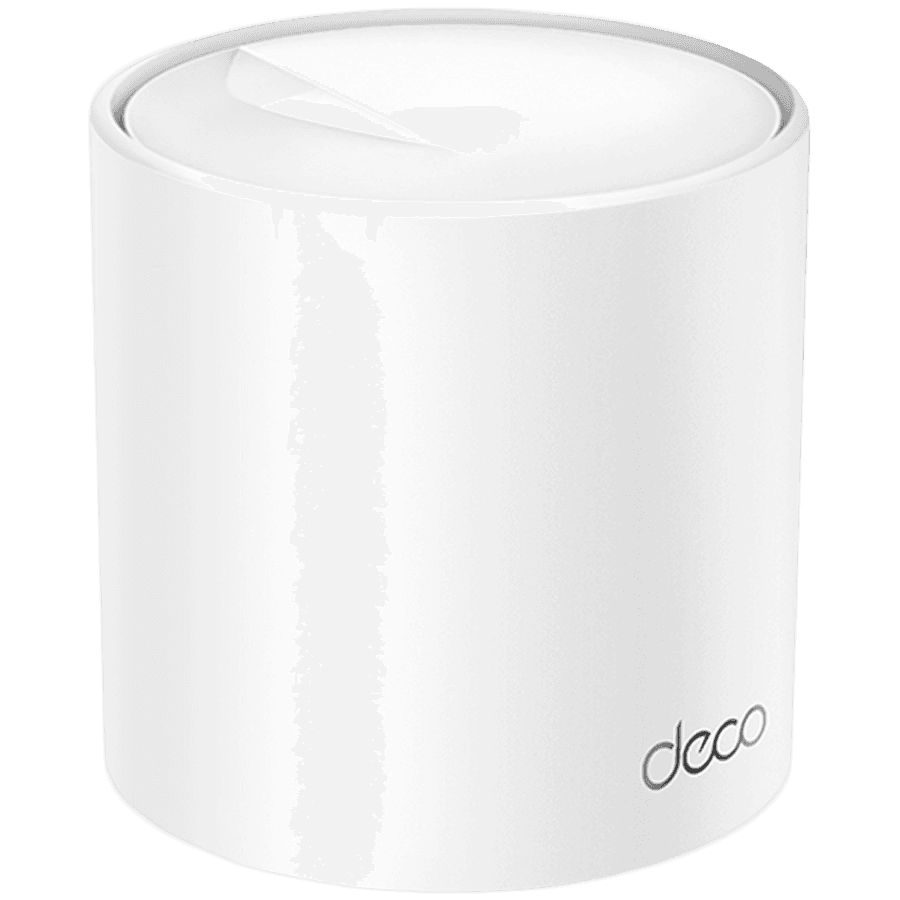 TP-Link Deco X10 (1-pack) AX1500 Whole Home Mesh Wi-Fi 6 System, 300 Mbps at 2.4 GHz + 1201 Mbps at 5 GHz,Internal Antennas, 2× Gigabit Ports (WAN/LAN auto-sensing),Deco App, Router/AP Mode, IPv6, IPTV, Parental Controls, QoS, OFDMA, MU-MIMO, WPA3