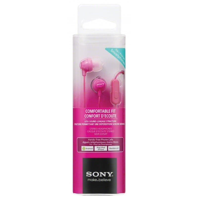 Sony slušalice EX-15 pinkIn-Ear, mikrofon
