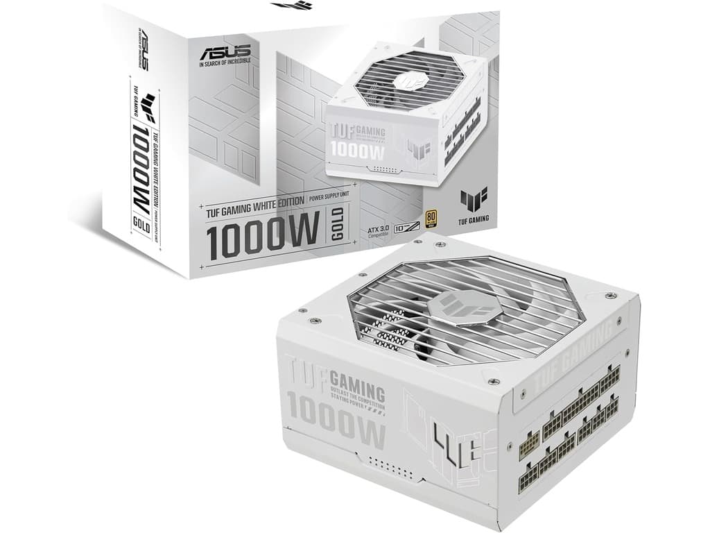 ASUS PSU TUF-GAMING-1000G-WHT1000W 80Plus Gold;Full modular1x16pin;4x8 pin;5 x SATA