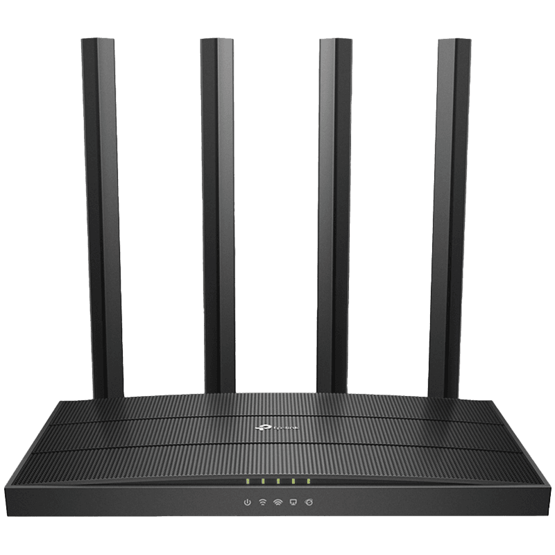 TP-Link Archer C6 AC1200 Wireless MU-MIMO Gigabit Router,867 Mbps at 5 GHz and 400 Mbps at 2.4 GHz band,1× Gigabit WAN Port,4× Gigabit LAN Ports, 1.2 GHz CPU,4×Fixed High-Performance Antennas,WPA3, Router/AP mode, Beamforming,Tether app,SPI firewall