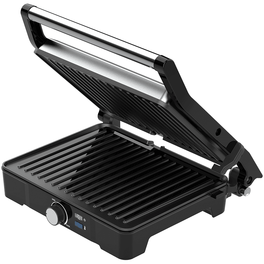 AENO Electric Grill EG2: 2000W, Temperature regulation, Max opening angle -180°, Plate size 290*234mm