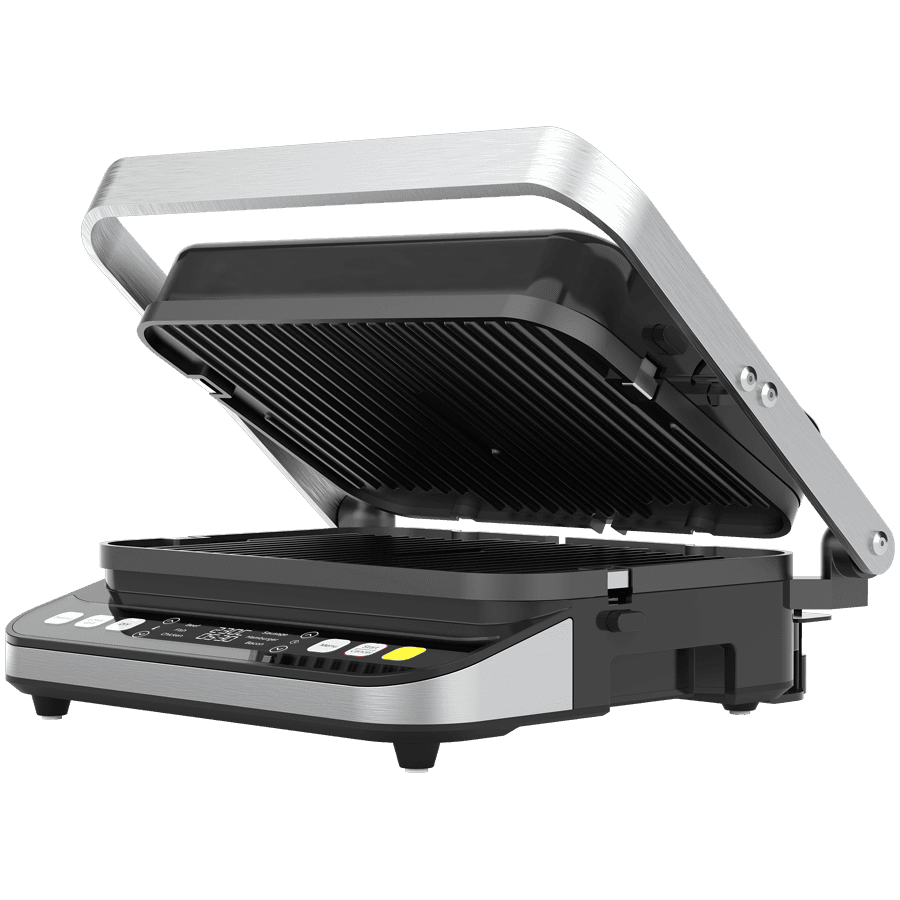 AENO ''Electric Grill EG5: 2000W, 2 heating modes - Lower Grill, Both Grills, 6 preset programs, Defrost, Max opening angle -180°, Temperature regulation, Timer, Removable double-sided plates, Plate size 320*220mm''
