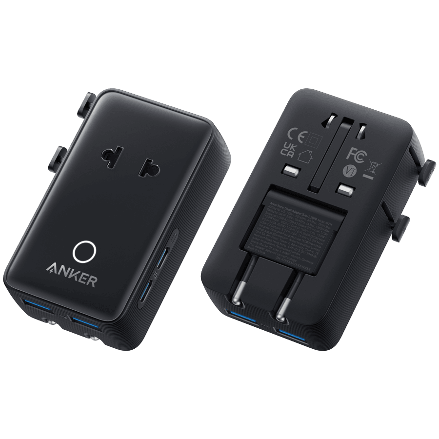 Anker Nano Travel Adapter (5-in-1, 20W) Black