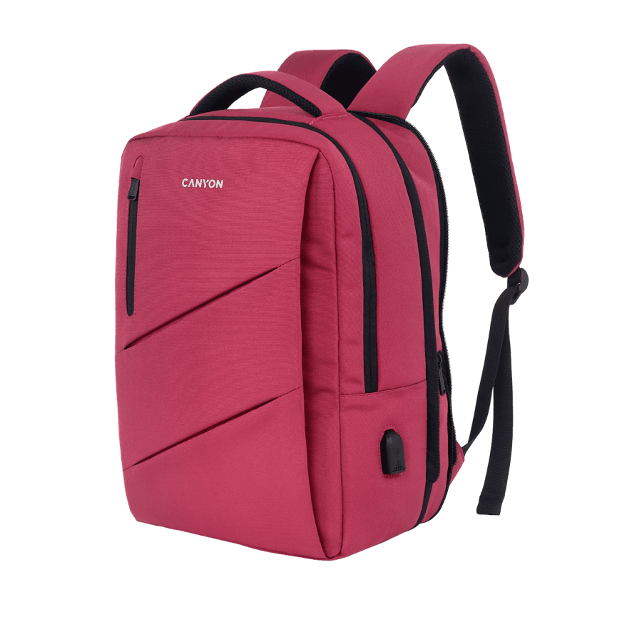 CANYON backpack BPE-5 Urban USB 15.6'' Red